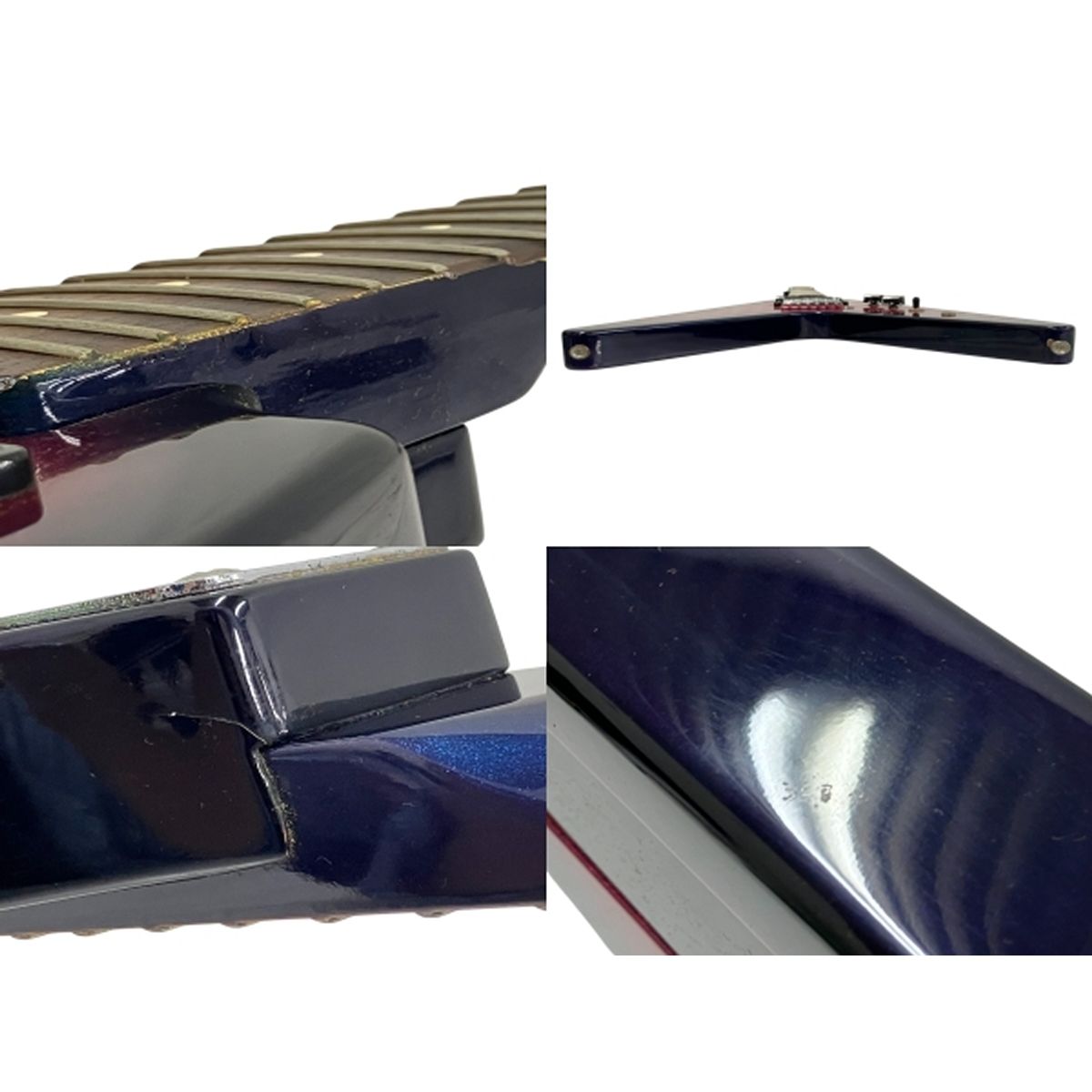 FERNANDES BSV FLYING V エレキギター パープル 弦なし 反応なし