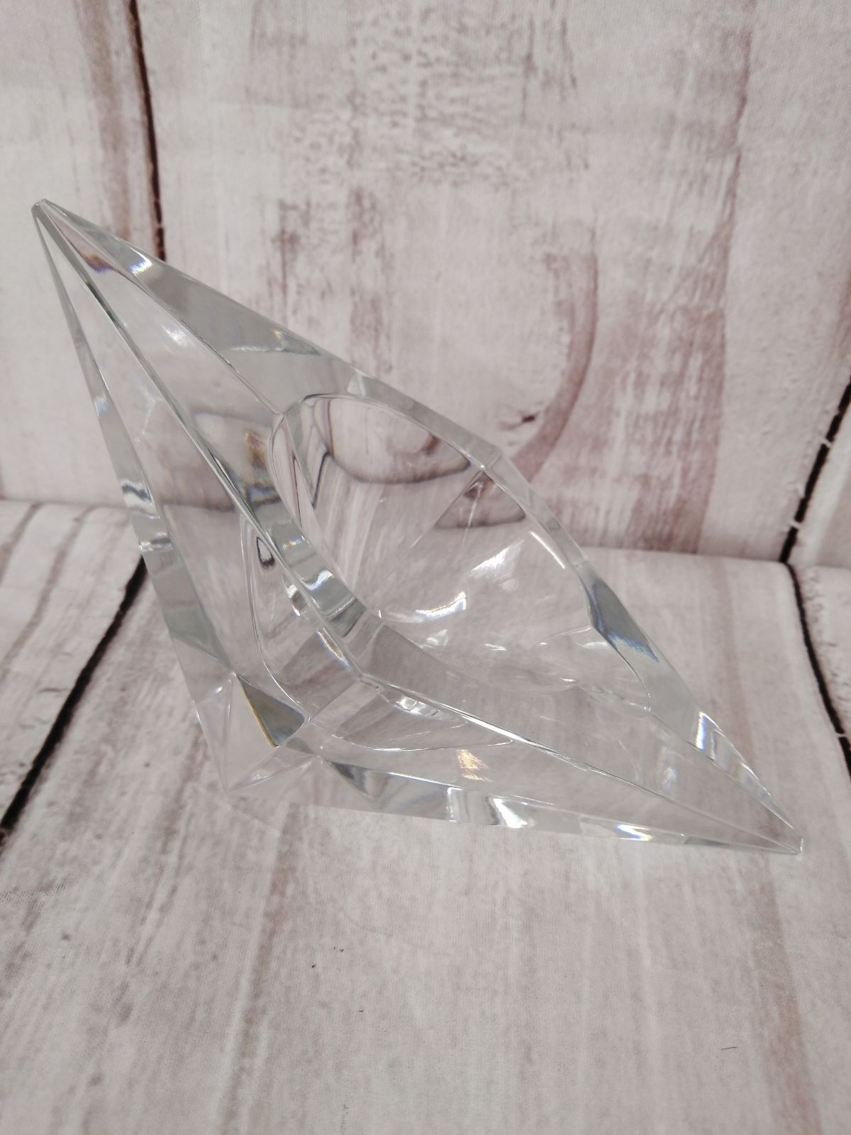 Baccarat クリスタルガラス 灰皿 1525 バカラ インテリア 置物 ダイヤモンド 縦長