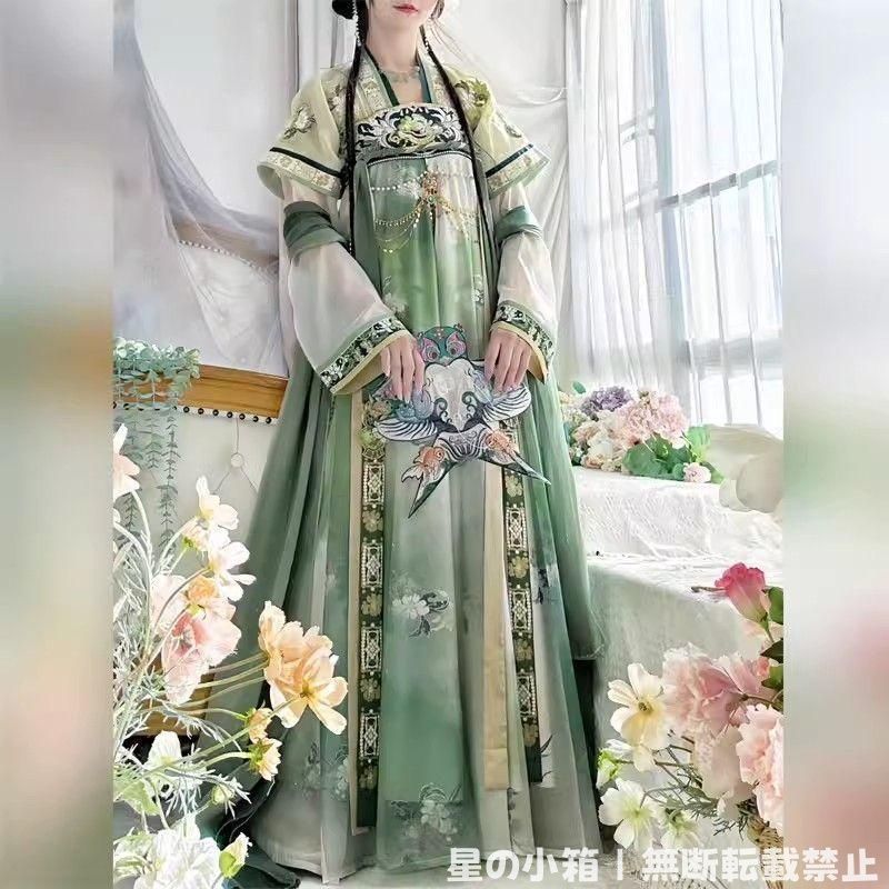 2025 豪華刺繍 漢服 かんふく 古風衣装 レトロ風 中華ロリータ コスプレ ワンピース 唐装 仙女服 中華風 美しい刺繍 撮影会 舞台演出 推し活 ハロウィン 仮装 HF-355