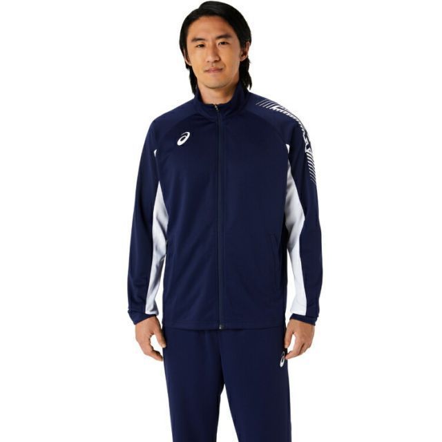 asics アシックス TEAM C DRY TRAINING JKT R ピーコート 2XL 2031D929 400 | スポーツ メンズ 2XL 紺 服 衣類 衣料品ウェア ウエア アウタードライトレーニングジャケット ジャージ ジャケット 吸汗速乾 フ