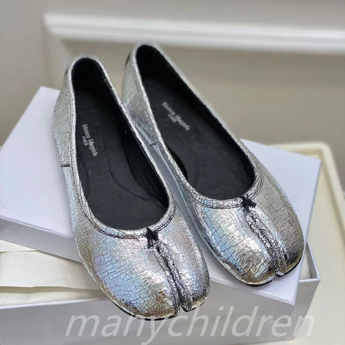 Maison Margiela 足袋 バレエシューズ シルバー 銀色