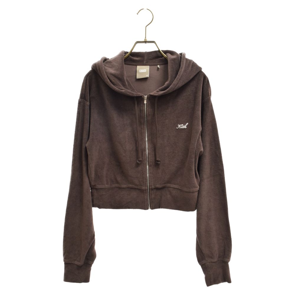 KITH (キス) バックネックロゴ クロップドジップアップフーディー 