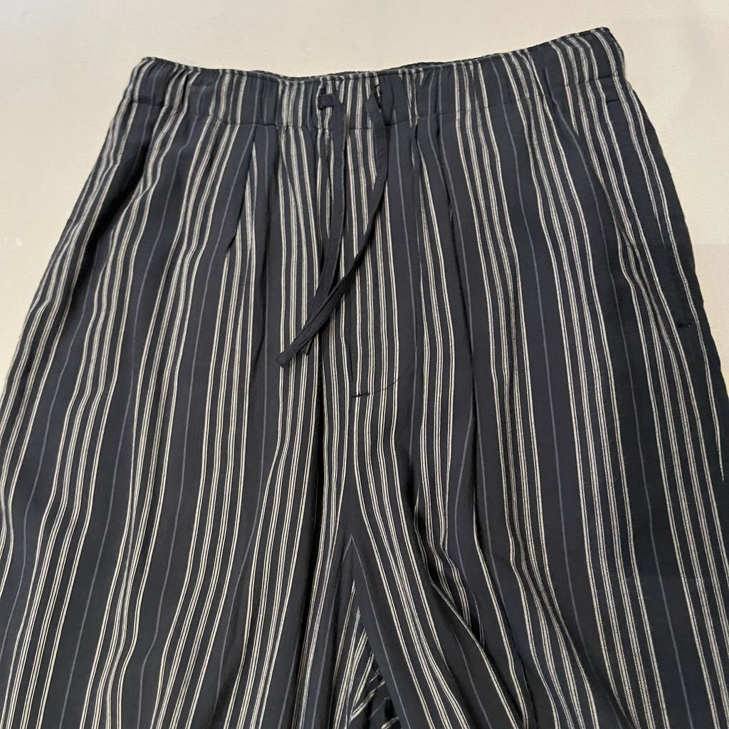 YOKE:ヨーク 22SS STRIPE WIDE LEGGED EASY TROUSERS パンツ