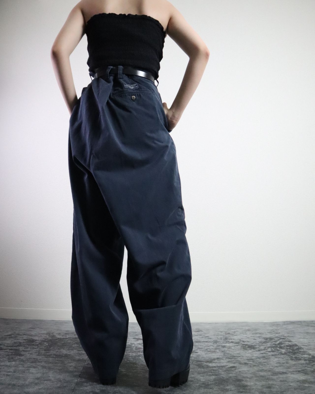 90s polo ralph lauren ANDREW 2タック ワイドチノ Polo by Ralph Lauren 90年代 ポロチノ ANDREW PANT 2タック