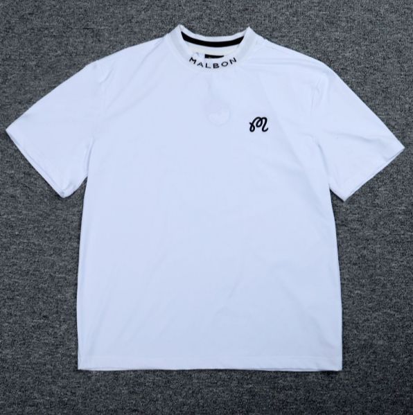 MALBON マルボンゴルフ レディースニットTシャツ 半袖 白L