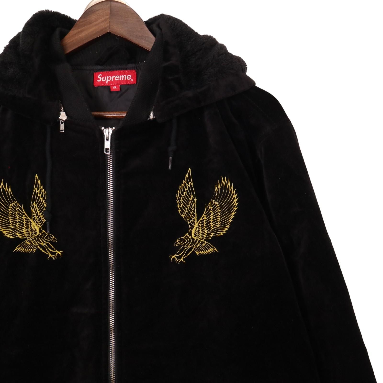 Supreme シュプリーム 14AW Velvet Hooded Bomber ベルベット