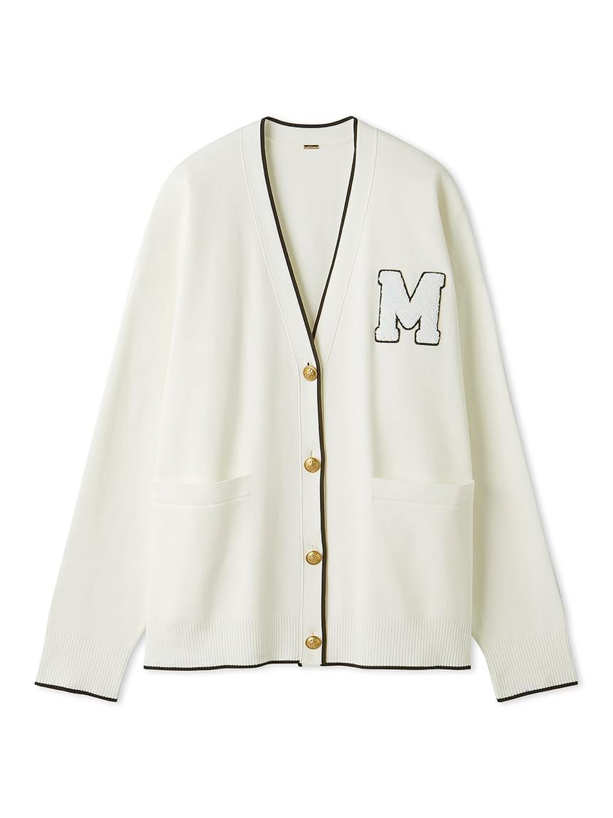 Size Free Size_Color ホワイト ミラオーウェン アップリケデザイン金釦Vネックニットカーデ 09WND251117 レディース WHT