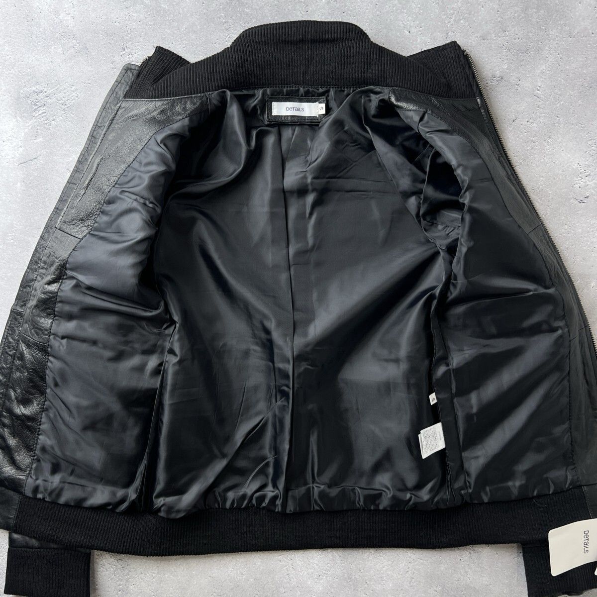 新品 未使用 Details ディテールズ 本革 羊革 ラムレザー ヴィンテージ