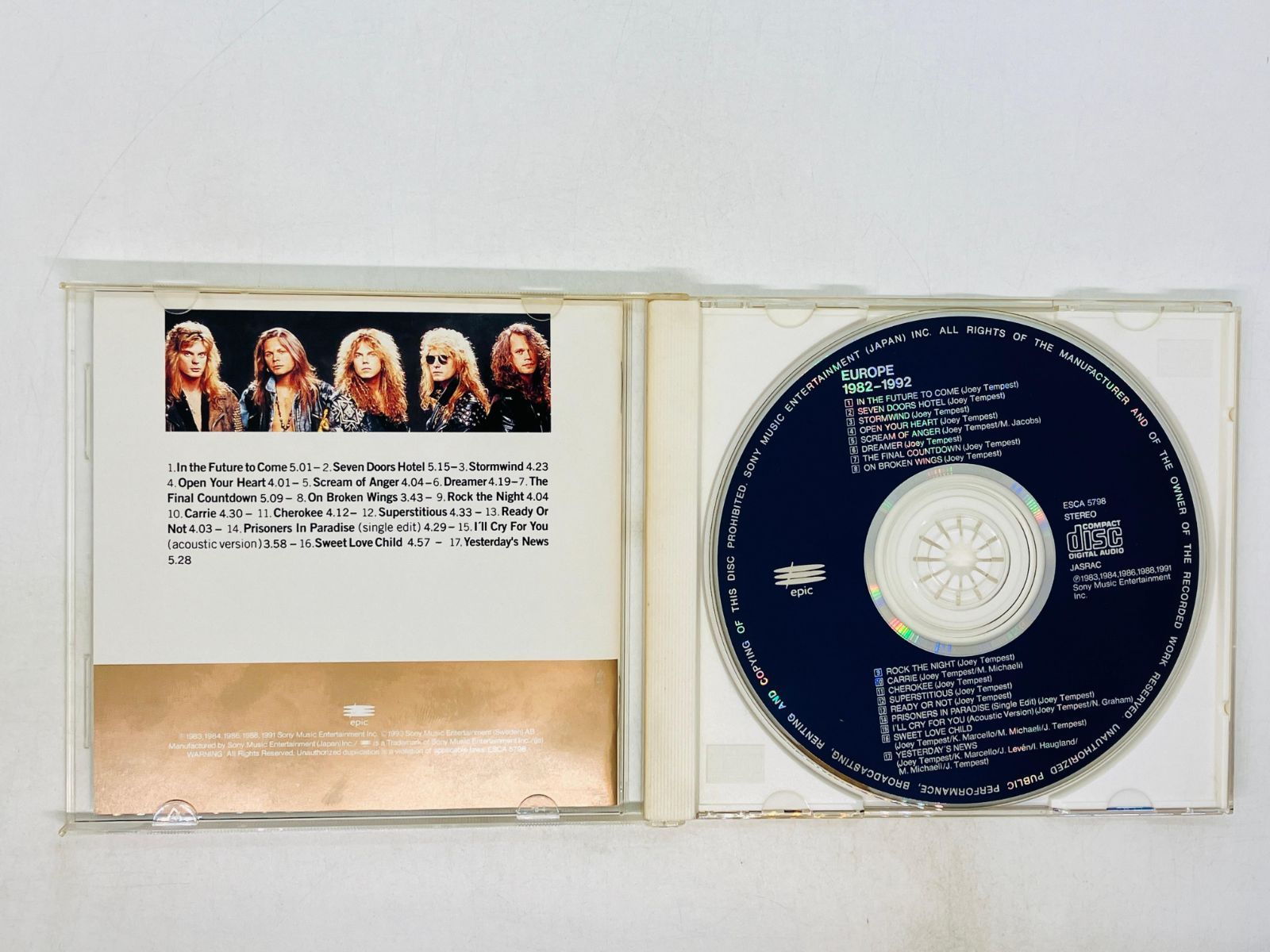 CD EUROPE 1982-1992 / ヨーロッパ BEST 名曲揃い / ESCA 5798