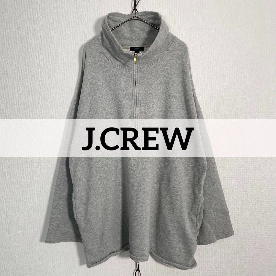 J.CREW ハーフジップ スウェット アノラックパーカー サイドポケット有