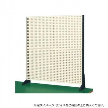 サカエ ポール型架台 パンチングパネル付 900×65×1010mm アイボリー KP-M90P