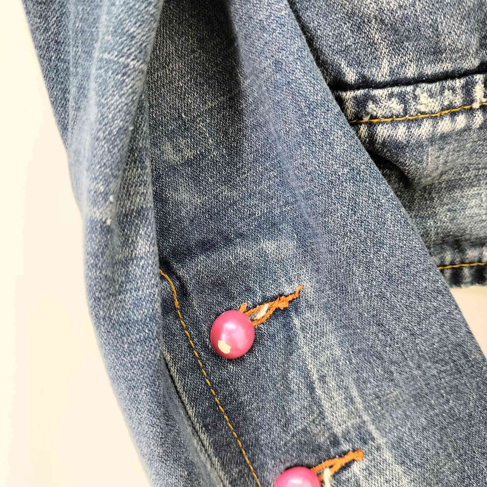 マックスアンドコー MAX ＆ CO. 花刺繍デザイン ダメージ加工