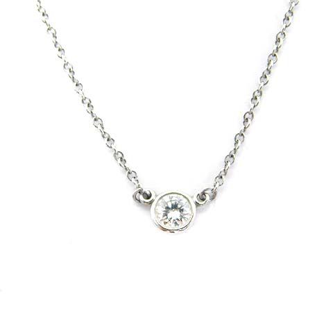 ティファニー TIFFANY & CO. エルサペレッティ バイザヤード ネックレス ダイヤモンド DIAMOND Pt950 プラチナ /MF ■OS