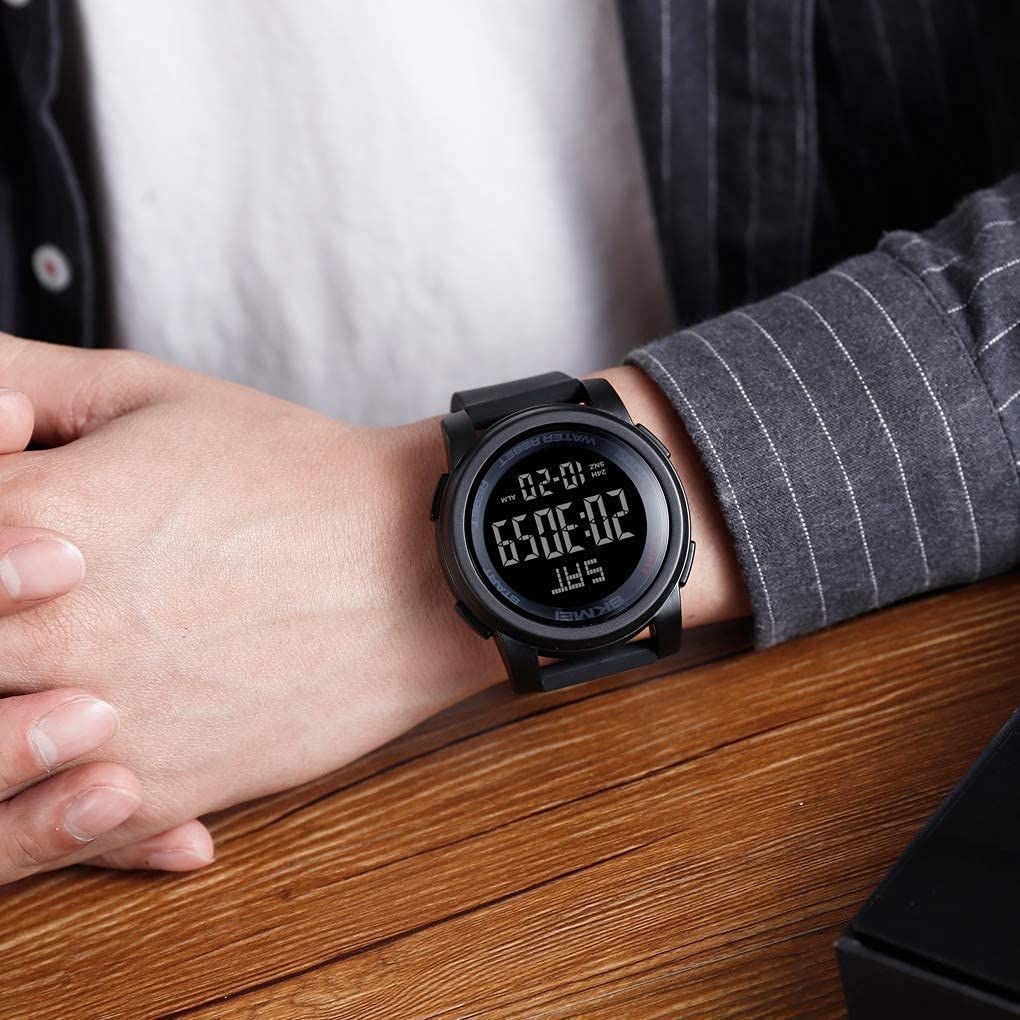  数量 Timever タイムエバー デジタル腕時計 防水 メンズ スポーツ うで時計 付き ストップウォッチ アラーム アウトドア led watch スポーツウォッチ 文字大きい 見やすい時計 日本語説明書付き 腕時計 キッズファッション小物