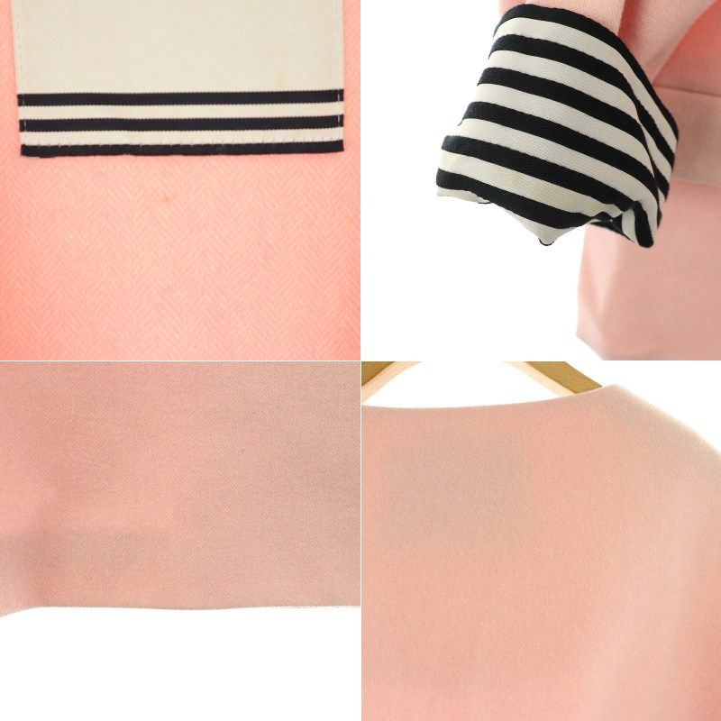 ボーダーズアットバルコニー BORDERS at BALCONY ノーカラーウール