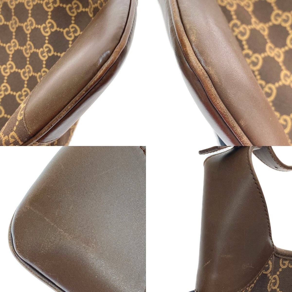 □□GUCCI グッチ ワンショルダーバッグ　GG ジャッキー カンデンスキー キャンバス×レザー 001・4075 ブラウン □□GUCCI グッチ ワンショルダーバッグ GG ジャッキー カンデンスキー
