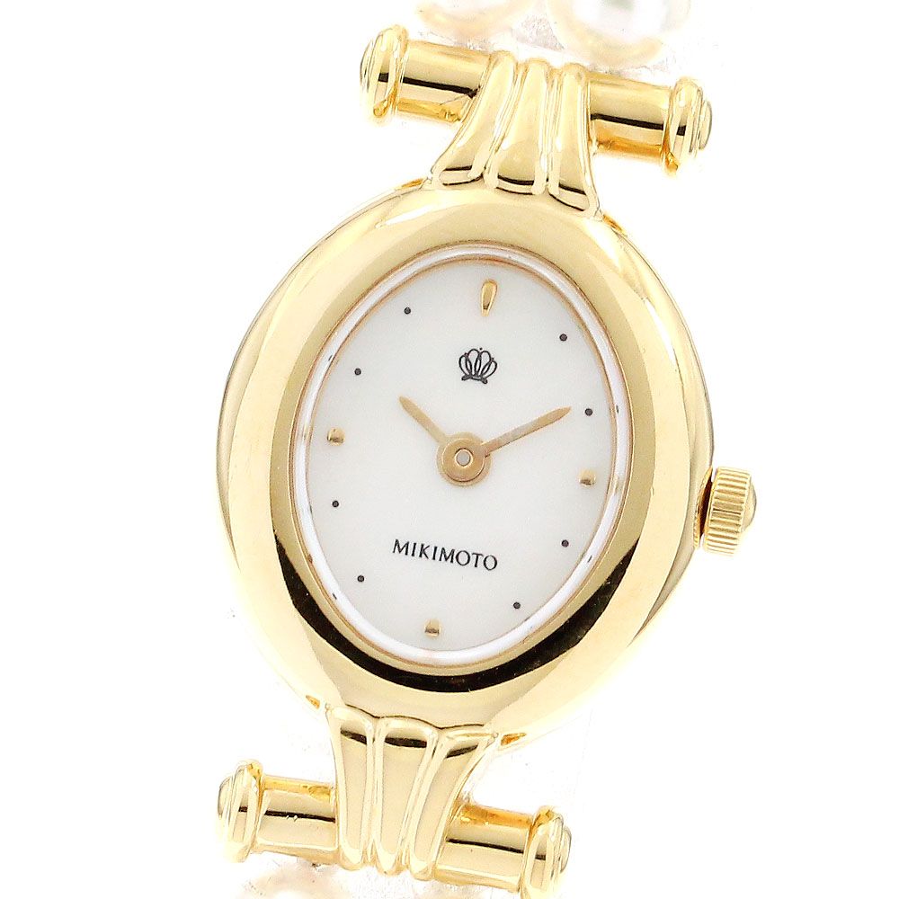 ミキモト MIKIMOTO NNS.8014PF 2重パールウォッチ クォーツ