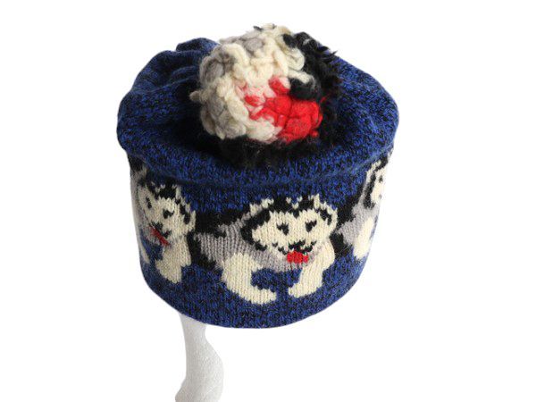 80s USA製 エルエルビーン ボンボンニット　総柄 ウール ニット キャップ お得なクーポン配布中!】 80s USA製 エルエルビーン ボンボン