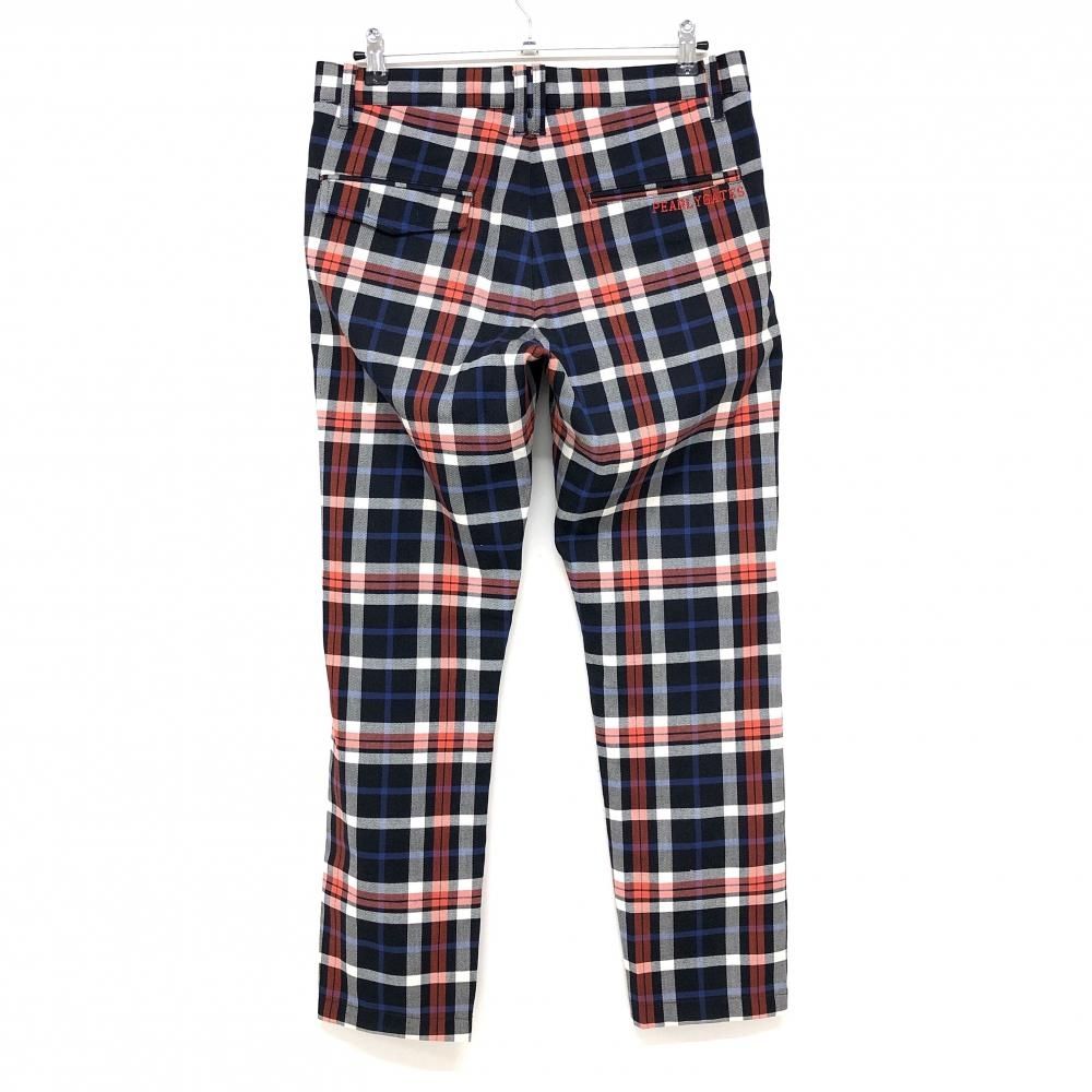 PEARLY GATES パーリーゲイツ ウール混 ストレッチパンツ チェック柄 レッド系 4 ゴルフウェア メンズ 1円美品PEARLY GATES パーリーゲイツ ウール混 ストレッチパンツ