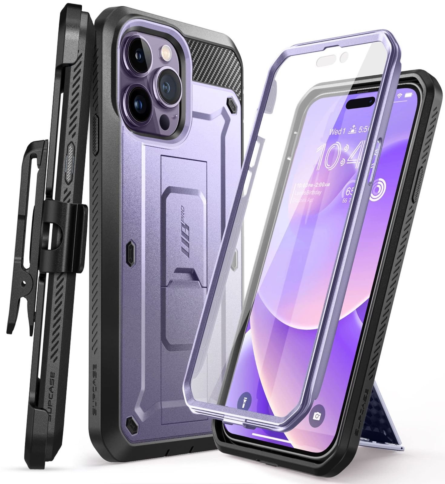 【人気商品】SUPCASE iPhone14 Pro Max ケース 6.7インチ 2022 全面保護 耐衝撃性 米軍事規格取得 ケースと液晶保護フィルム一体型 防塵 腰かけクリップ付き スポーツ UBProシリーズ