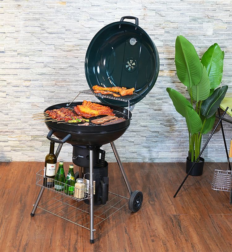 送料無料 多機能22.5インチ バスケットボール型バーベキューグリル ポータブルアプル焼き肉炉 アウトドア用 今週注目 ZZ520