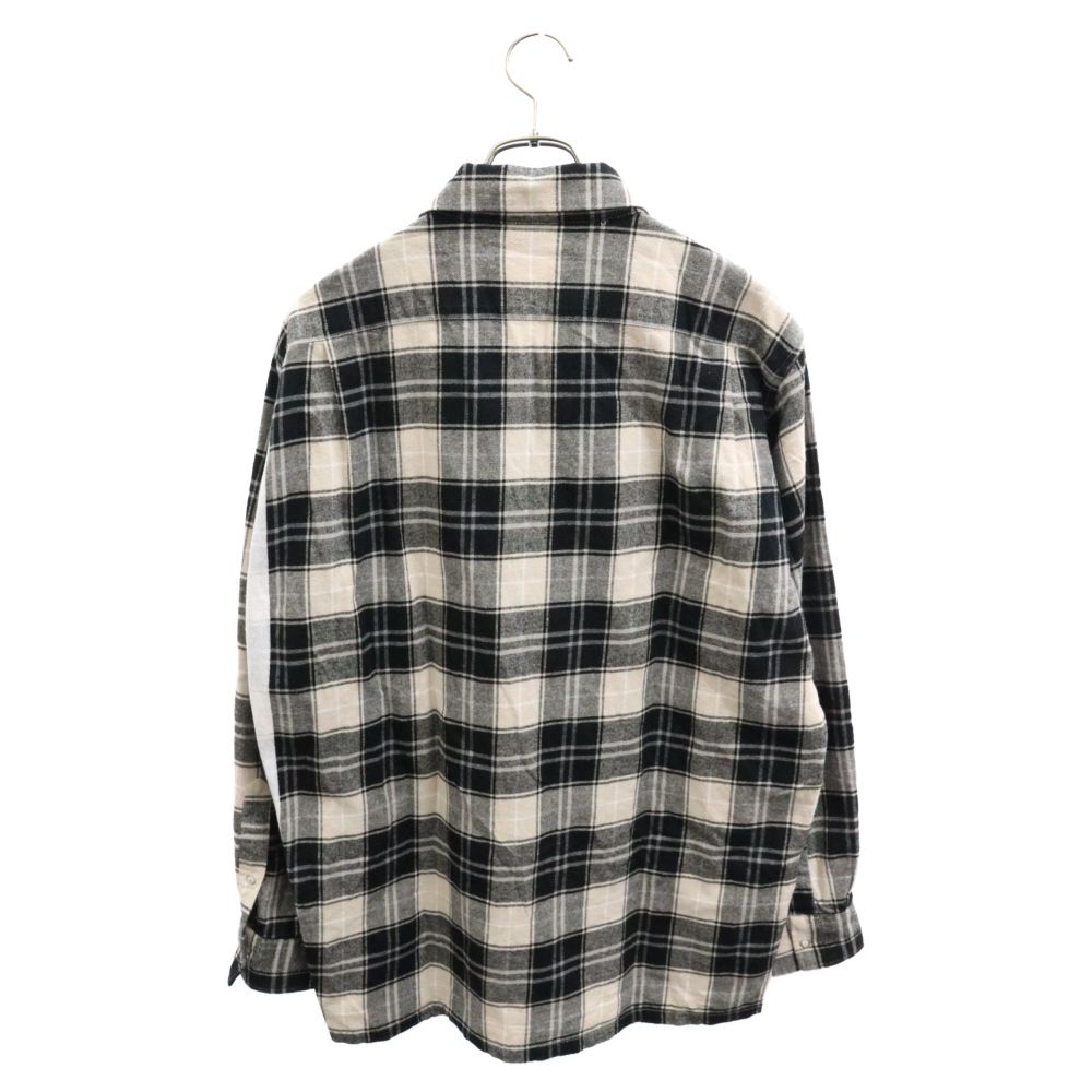 SEQUEL (シークエル) 23SS LINE NEL CHECK SHIRT リネン 切替 チェック 
