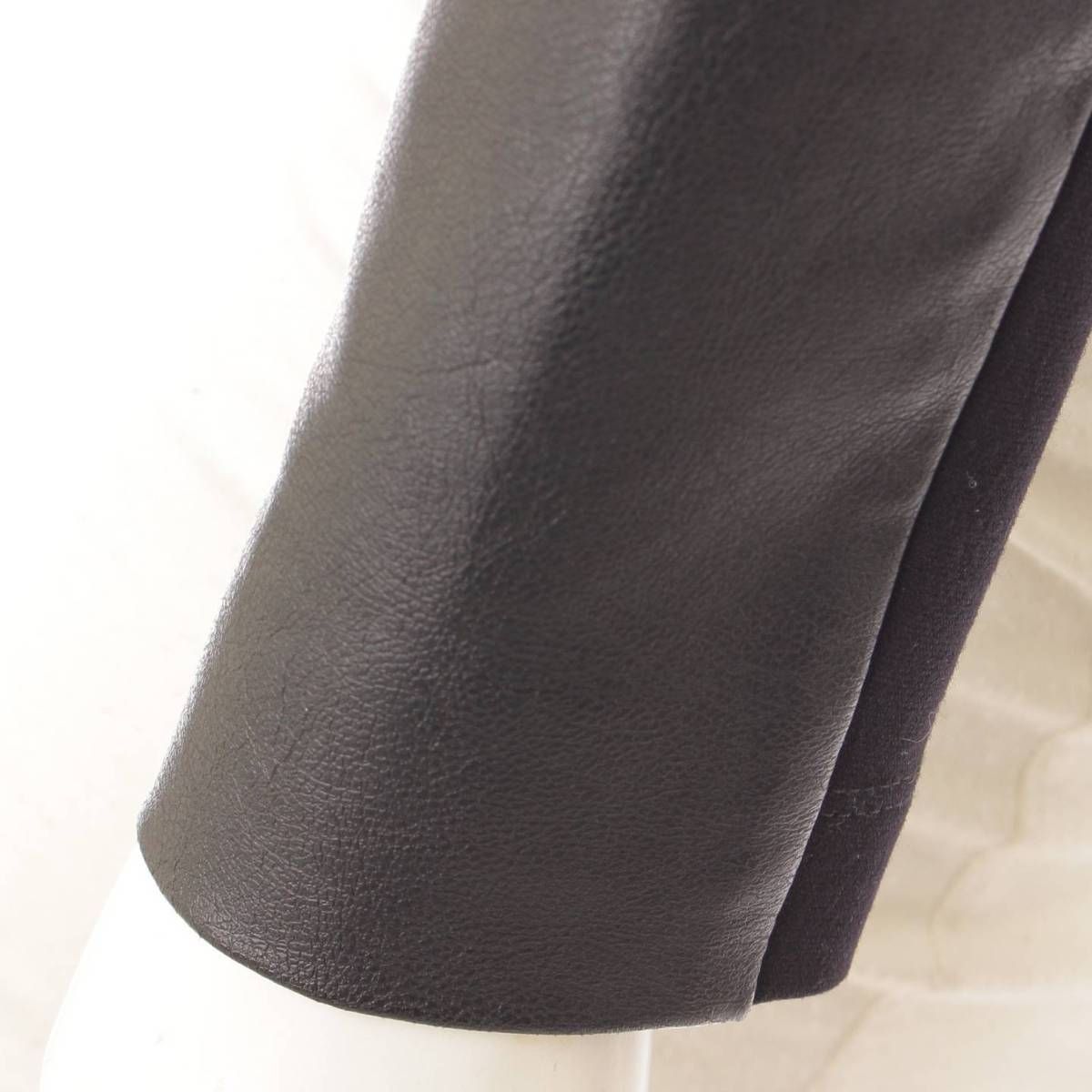 【ビーシービージーマックスアズリア】BCBG MAXAZRIA　ショート丈 レザージャケット ブラック 【中古】【鑑定済・正規品保証】110784
