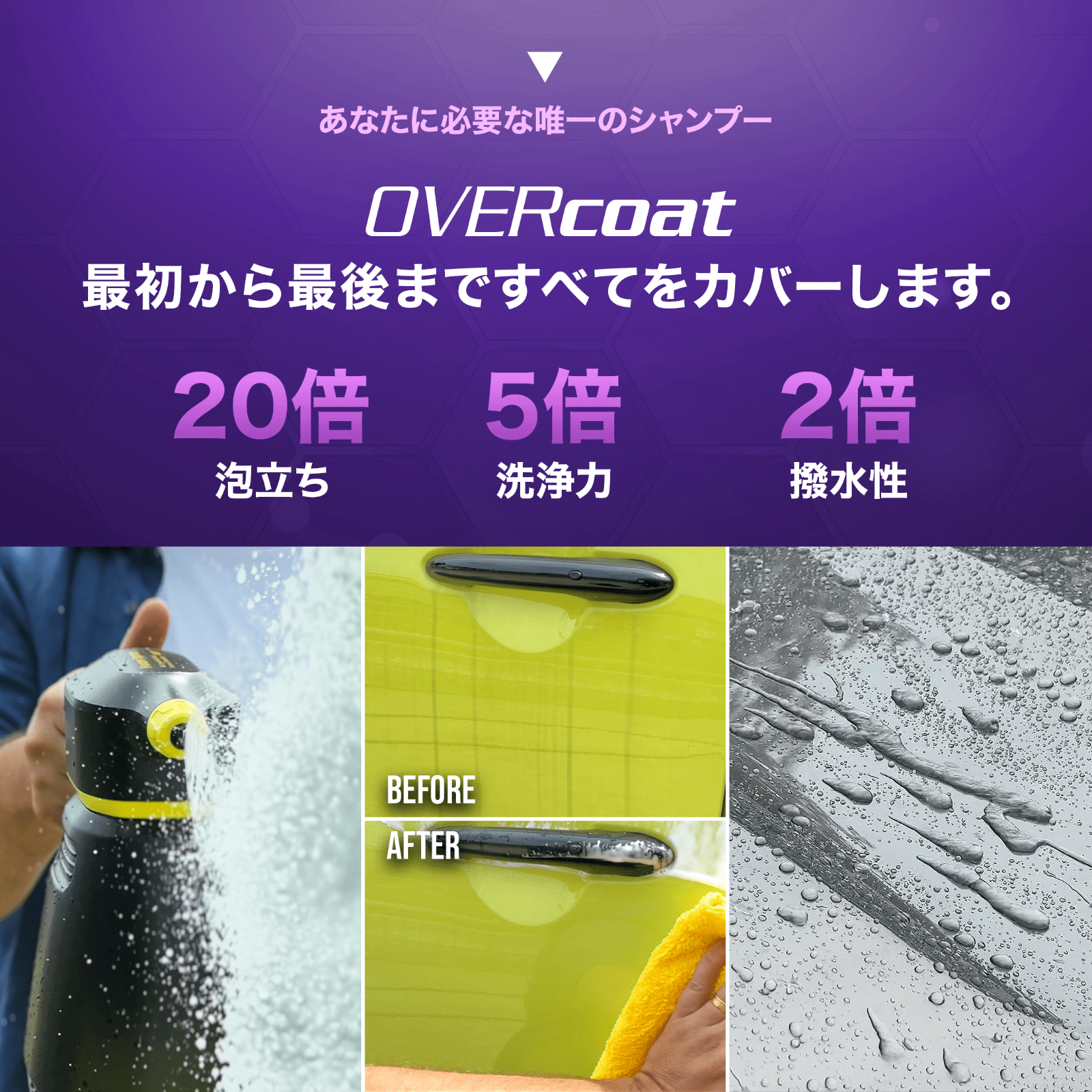 夏の究極洗車体験！驚異の光沢と保護力：OVERcoat Ceramic Shampoo Summer Edition（オーバーコート セラミック シャンプー サマー エディション）