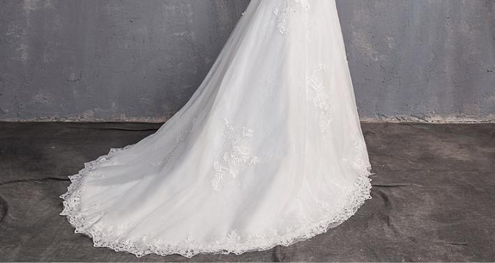 C211 高級 マーメイドライン 編み上げ プリンセスロング 結婚式ドレス  