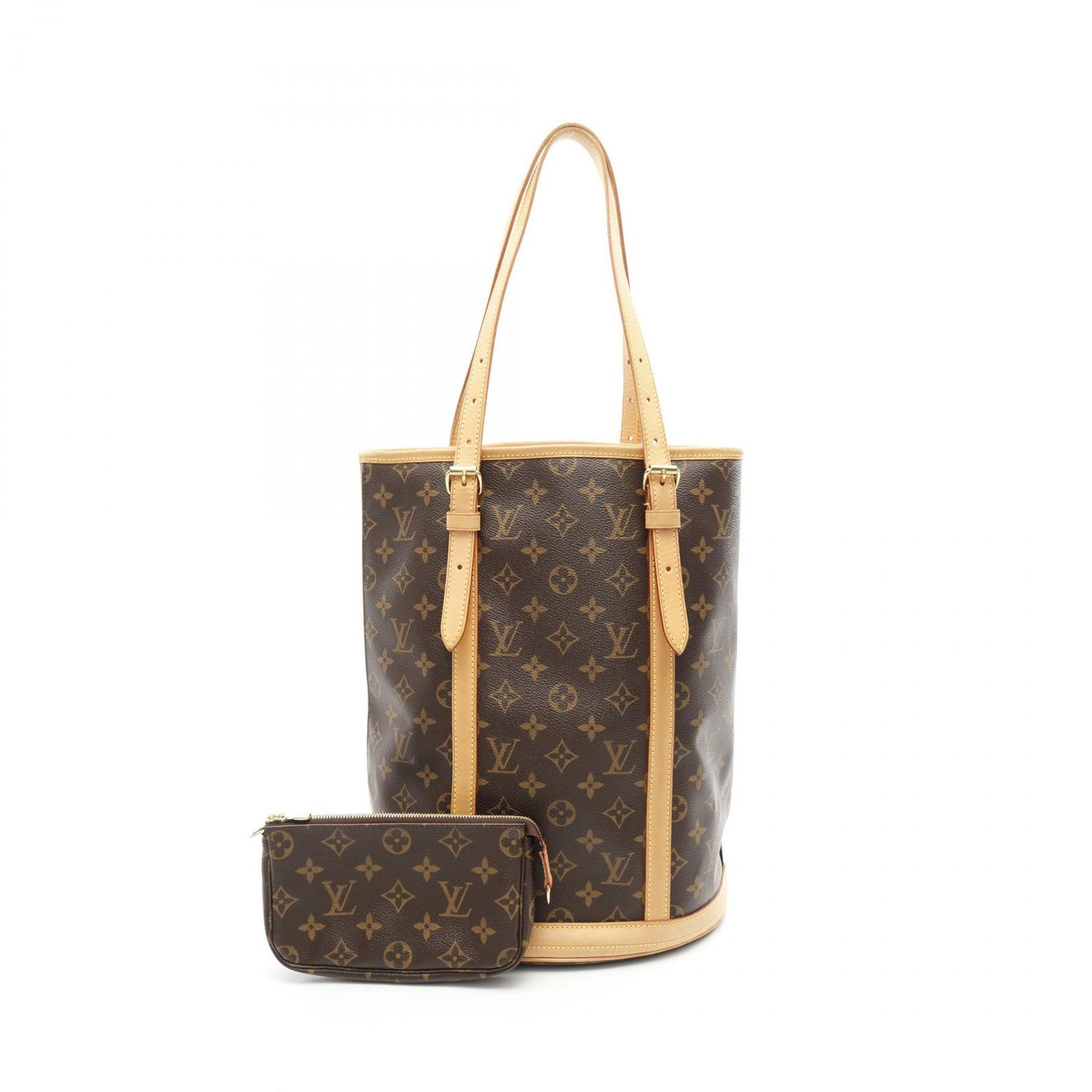 ルイ ヴィトン LOUIS VUITTON ショルダーバッグ バケットGM モノグラム M42236 PVCコーティングキャンバス レザー バケットGM レディース Used A
