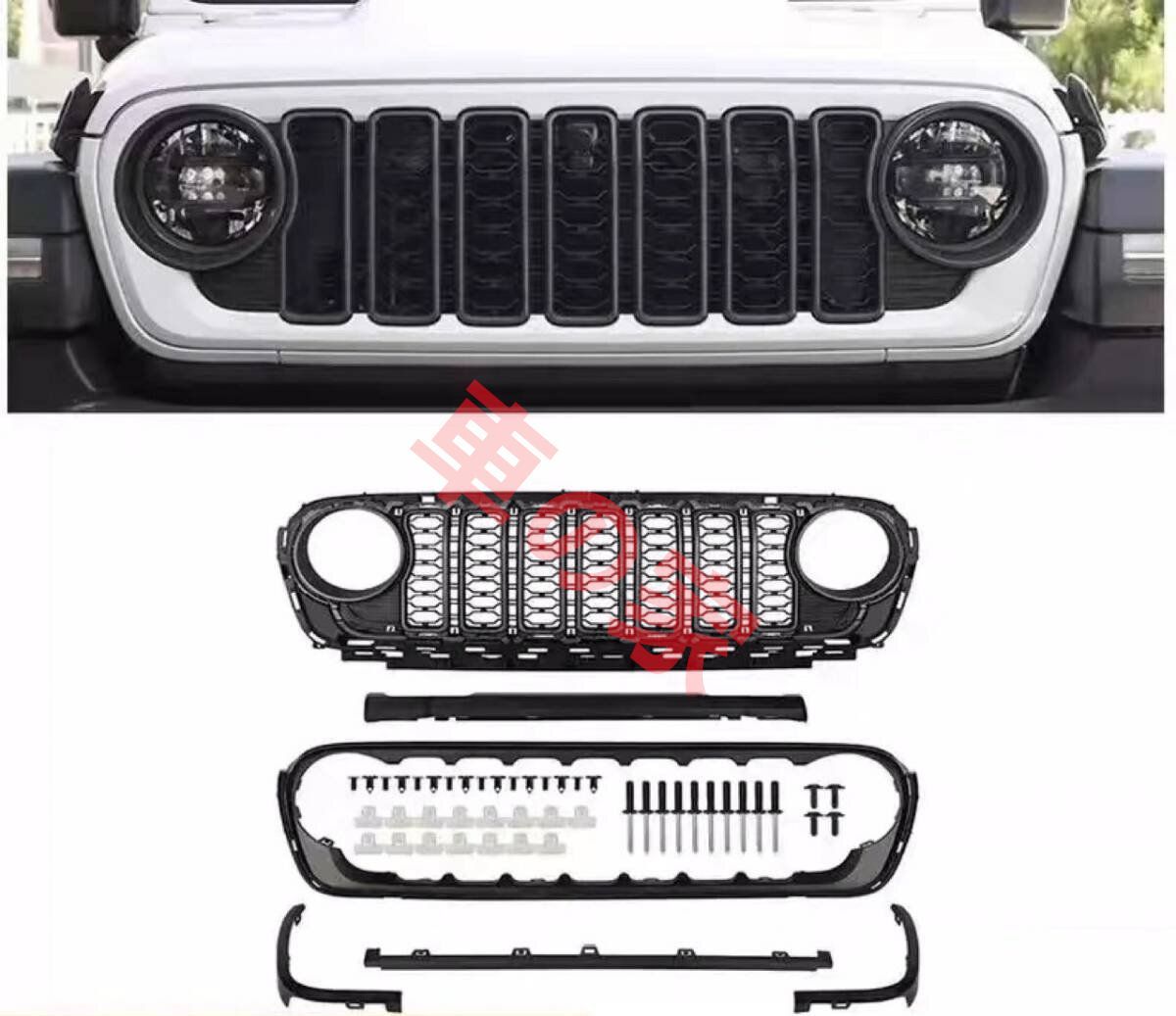 Jeep ラングラー JL JT フロントグリル フロントバンパー