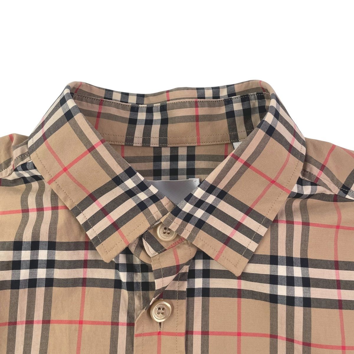 【美品 140cm】バーバリー チェック柄 長袖シャツ 半袖仕様ボタン付き バーバリー レディース シャツ BURBERRY ブランド 長袖シャツ トップス