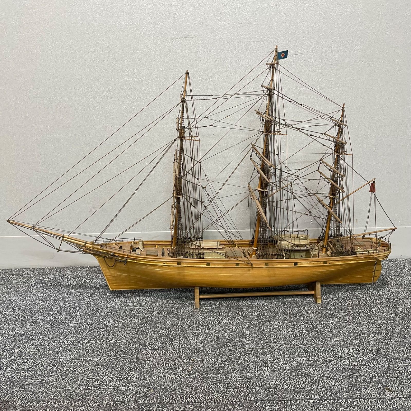 帆船模型 幅87cm 帆なし オブジェ 船 模型 現状品 - メルカリ