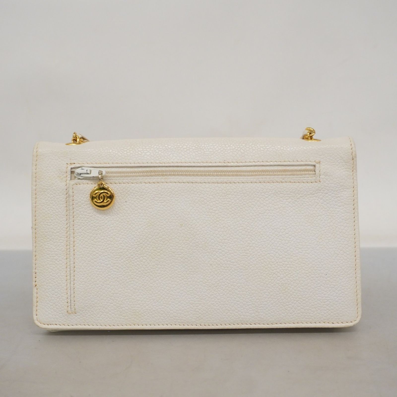 チェーンショルダー キャビアスキン