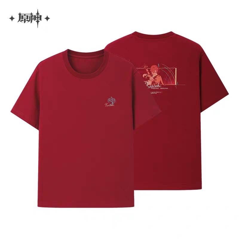 公式正規品 カーヴェ 赤色 Tシャツ 原神 イメージファッション