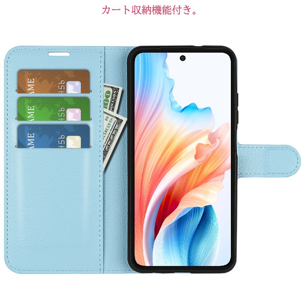 OPPO A79 5G ケース 手帳型 PUレザー 保護ケース 人気 Leather カード収納 スタンド オッポ エー スマートフォン TPU スマホカバー シンプル ビジネス