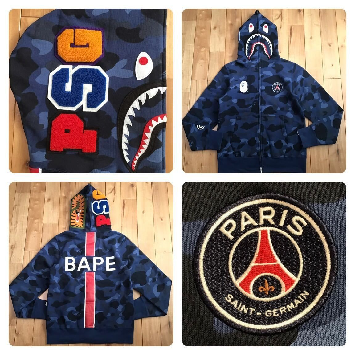 ☆激レア☆ PSG シャーク パーカー Sサイズ a bathing ape BAPE camo 