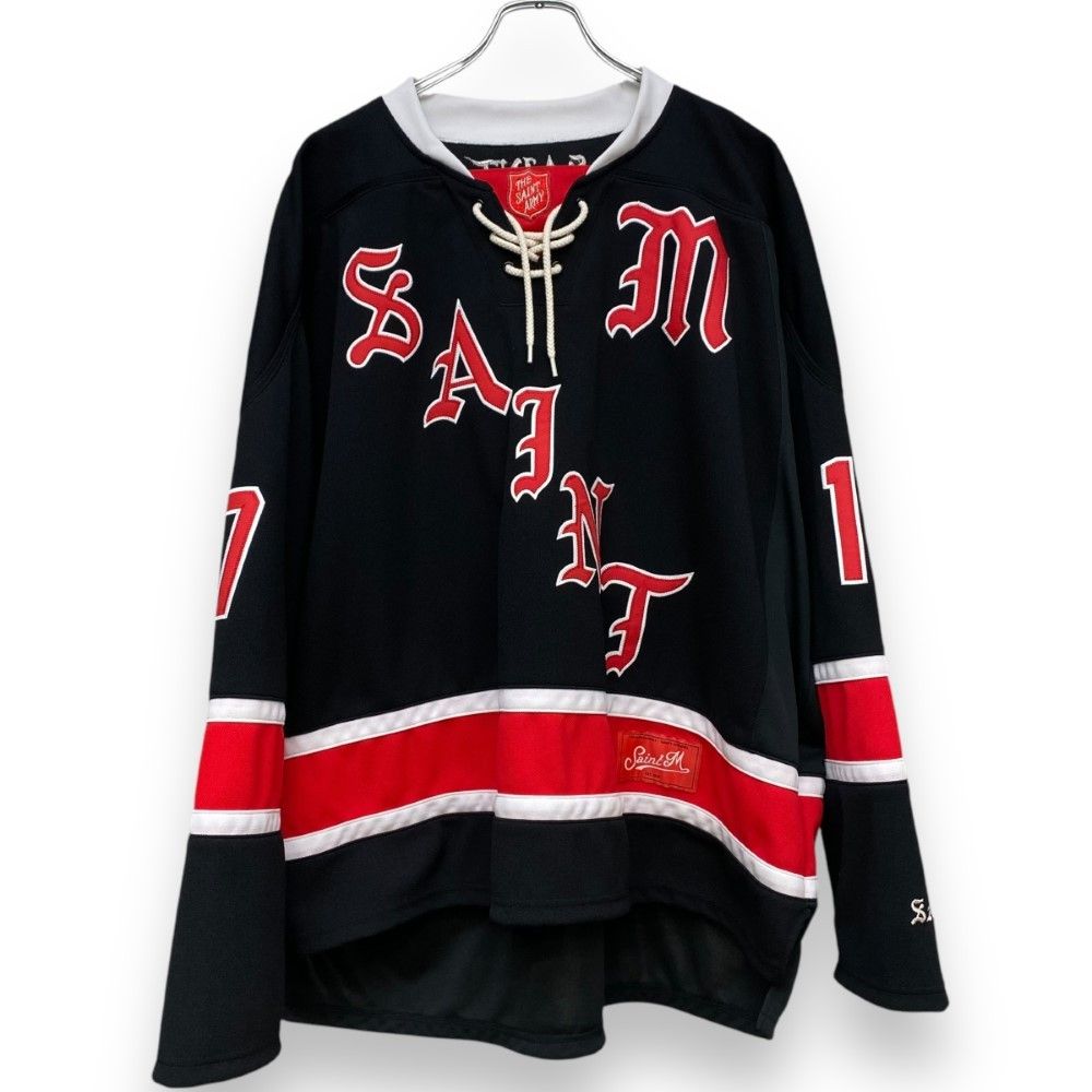 SAINT MICHAEL 23SS LS GAMESHIRT ゲーム シャツ SAINT MICHAEL 23SS LS TEE GAMESHIRT BLACK ゲームシャツ