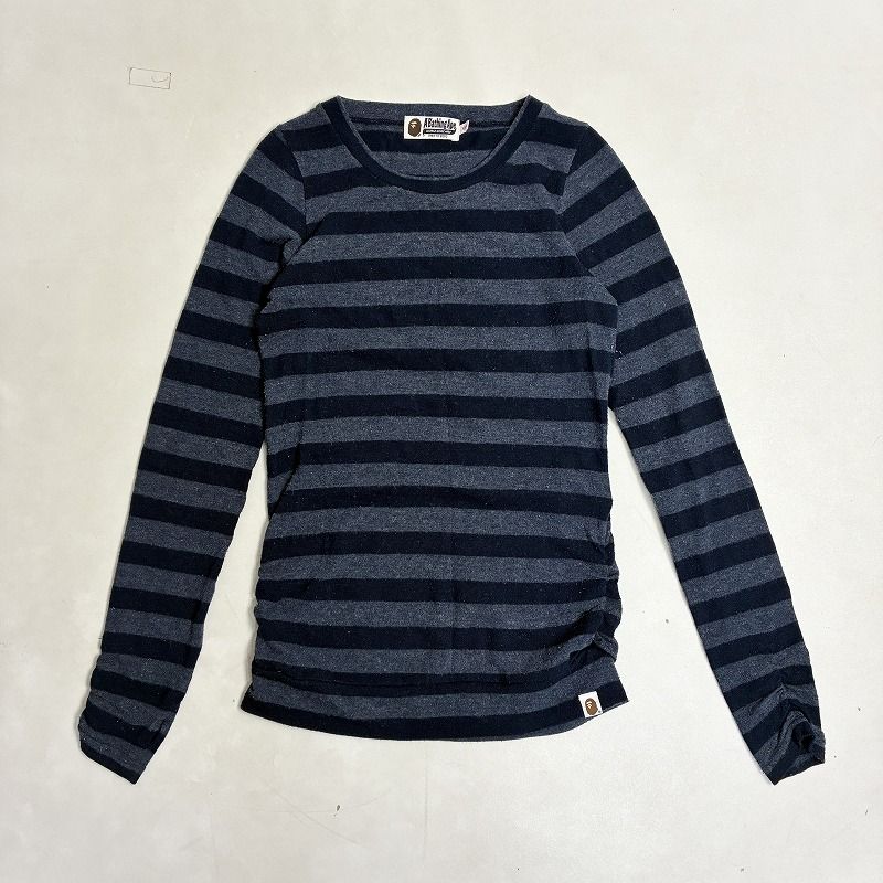 ABathingApe ボーダー長袖カットソー Lサイズ　エイプ初期 ABathingApe ボーダー長袖カットソー Lサイズ エイプ初期 - メルカリ