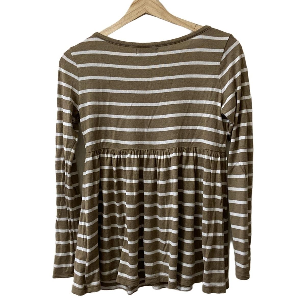 Burberry Blue Label バーバリーブルーレーベル 半袖カットソー サイズ38 M レディース - ブラウン×白 クルーネック ボーダー