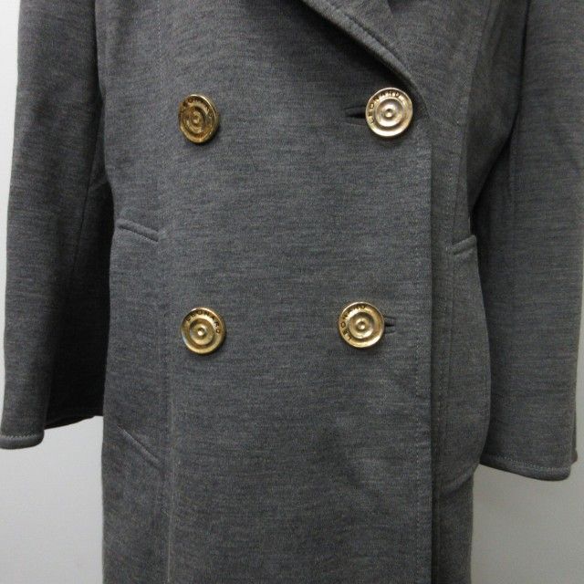 レオナール LEONARD FASHION ダブルブレスト コート ジャケット 金ボタン ロング丈 グレー 11AR 約L 1221 GY09 SIROKUMA-CORPORATION_COM