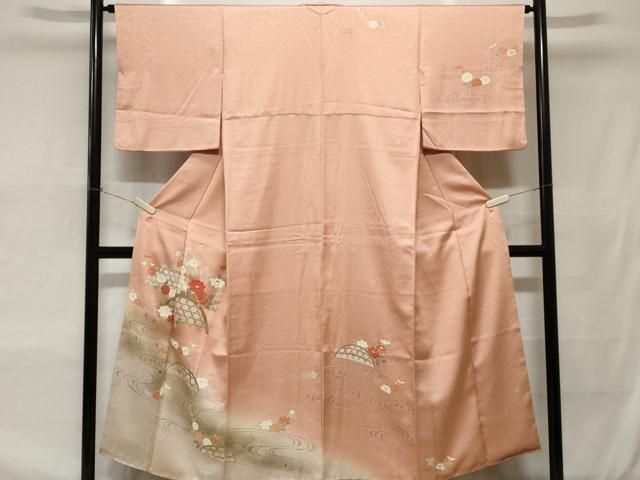 平和屋着物●訪問着　草花文　暈し染め　正絹　逸品　CAAZ8333vf 平和屋着物○訪問着 草花文 暈し染め 正絹 逸品 CAAZ8333vf 平和屋