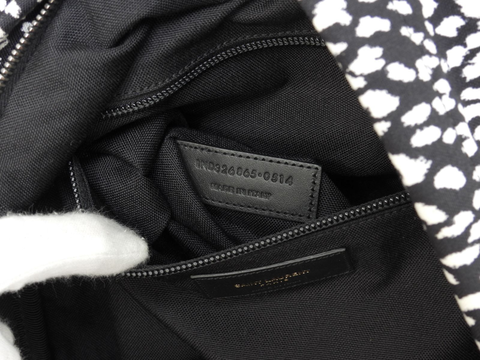 サンローラン バックパック シティ デニム黒白 リュックサック