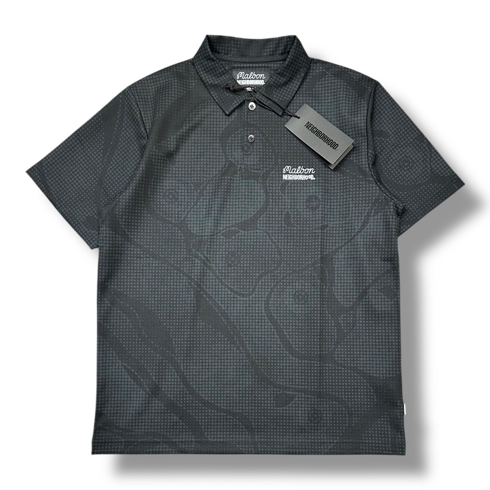 NEIGHBORHOOD×MALBON GOLF ポロシャツ BLACK L NEIGHBORHOOD×MALBON GOLF ポロシャツ BLACK L