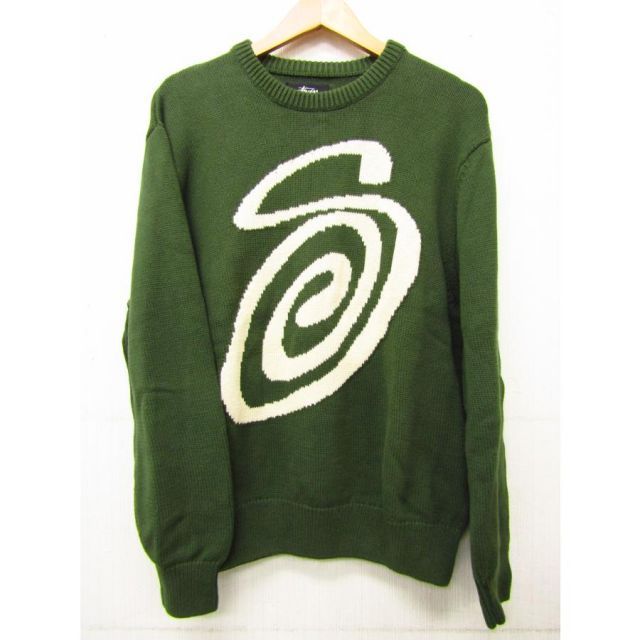 STUSSY CURLY S SWEATER Mサイズ STUSSY CURLY S SWEATER ホワイト Mサイズ