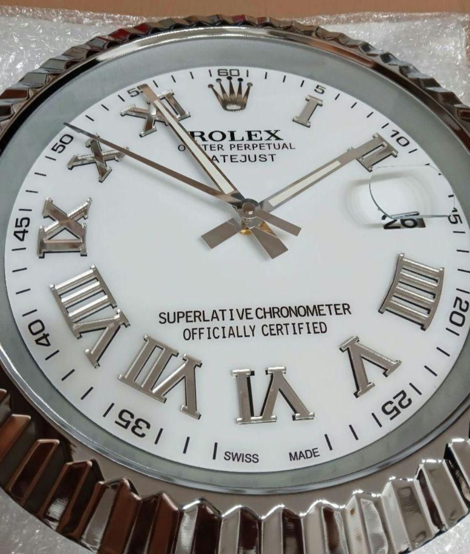 海外販促用 ROLEX ロレックス デイトジャスト大型掛け時計 シルバー