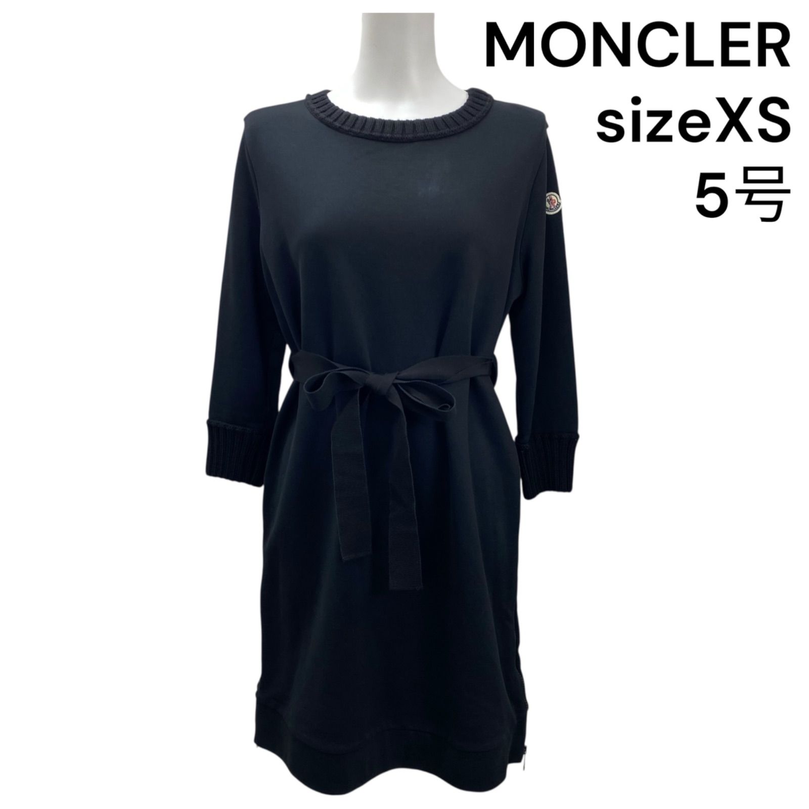 モンクレール　ワンピース ◇モンクレール MONCLER ワンピース 膝丈 長袖 サイドジップ