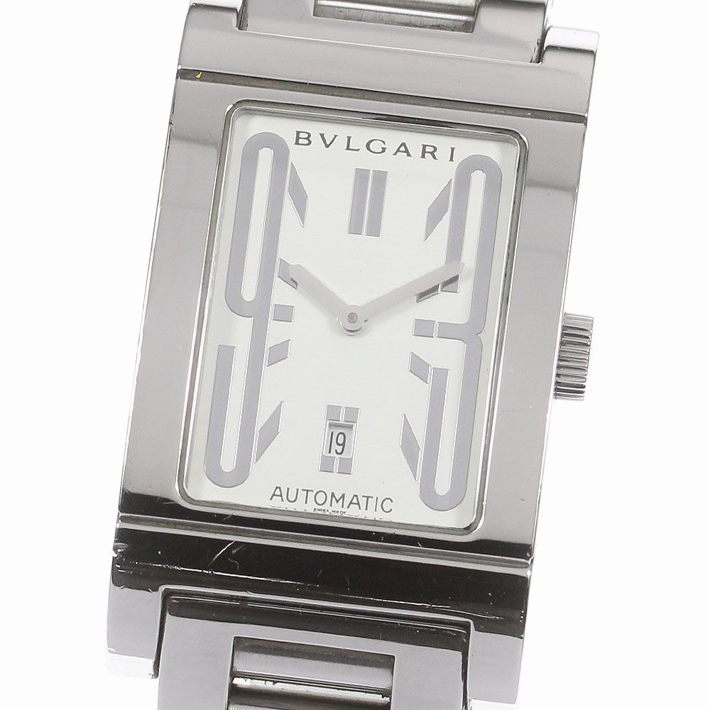 ブルガリ BVLGARI RT45S レッタンゴロ デイト 自動巻き メンズ_717291