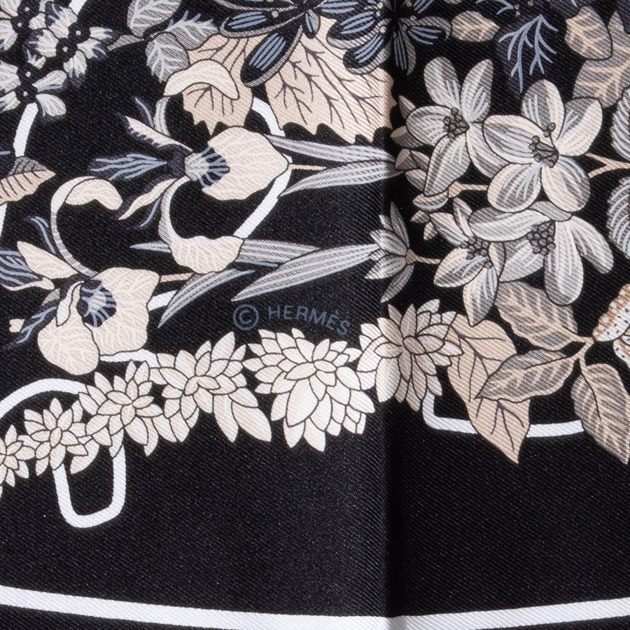 エルメス カレ90 PLANIFLEURS プラニフルール スカーフ シルク
