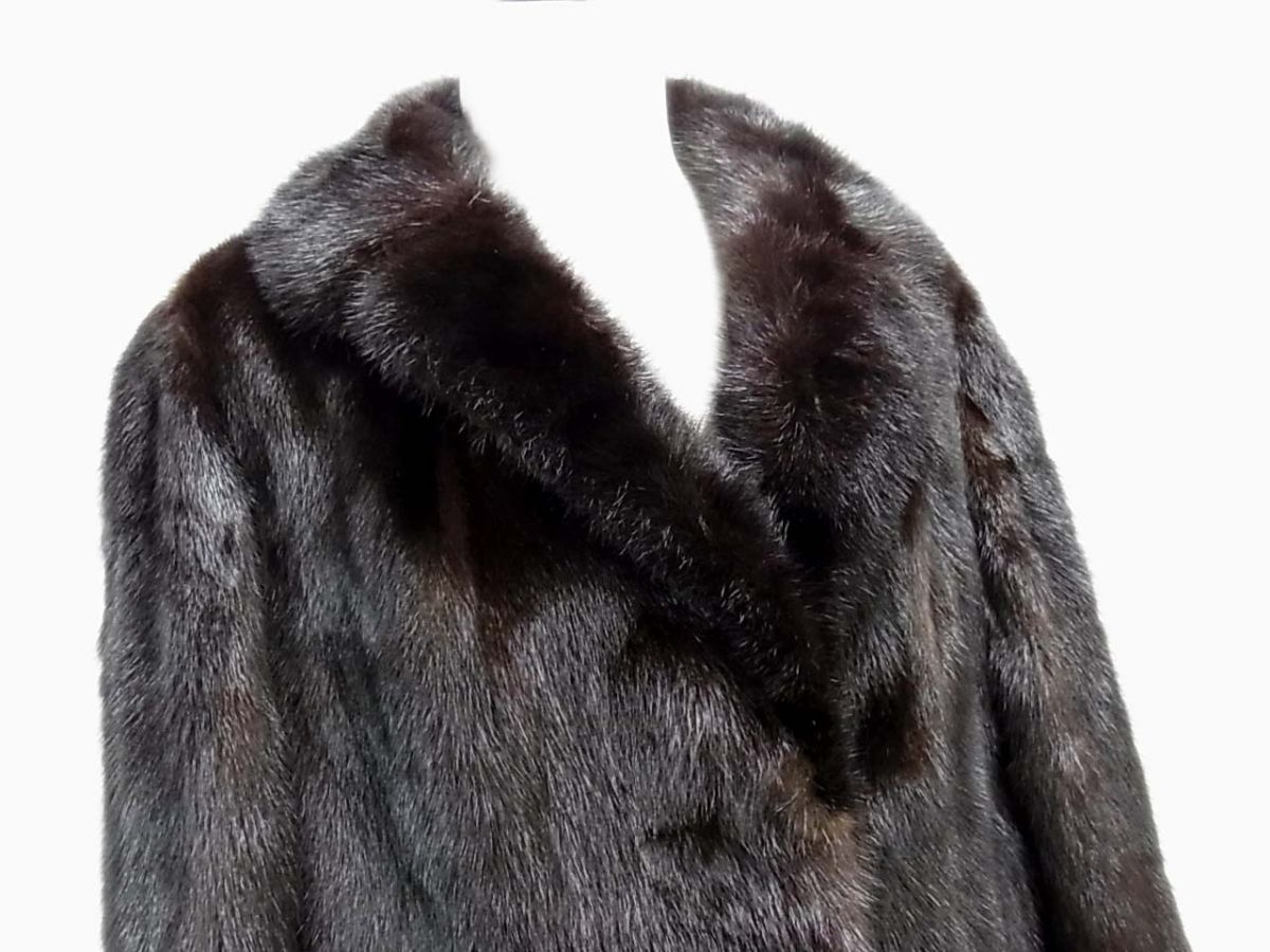 ◇MINK FUR ダークミンクコート ダークブラウン 高級本毛皮